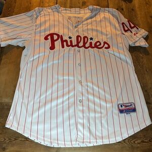 Majestic Phillies Roy Oswalt #44 Jersey MLB Authentic XL 54 Stitched Cool Base